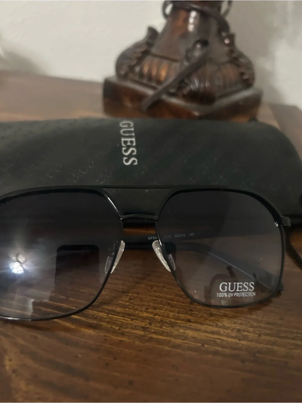 GUESS Aviator Style Sunglasses with Case